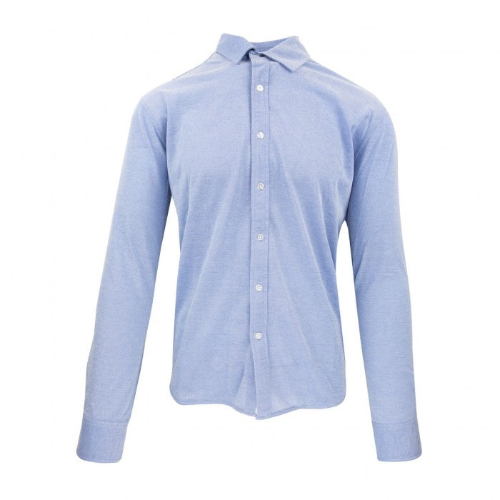 Button Up Shirt Mens Heather Blue