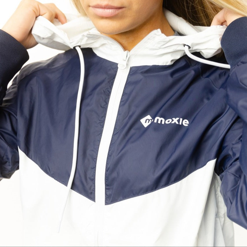Windrunner Jacket White and Navy