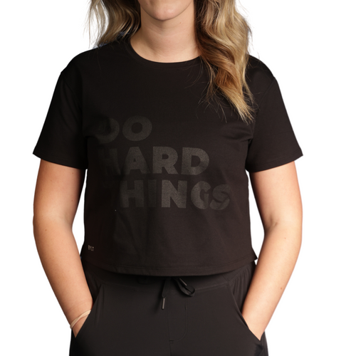 DO HARD THINGS BYLT TEE - Womens - Black