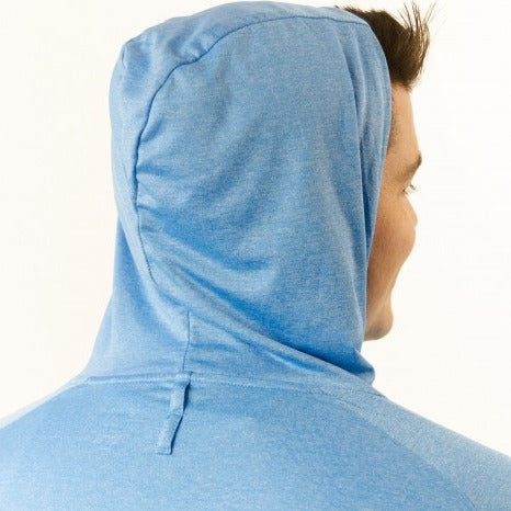 Light Weight Hooded Pullover Mens Light Blue 