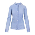 Button Up Shirt Womens Heather Blue